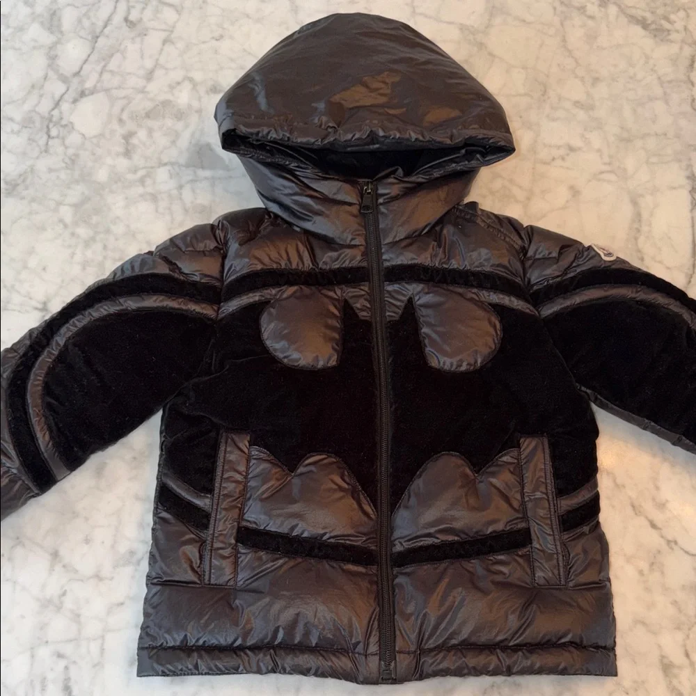 Limited Edition Moncler x Batman Kids Black Puffer Jacket